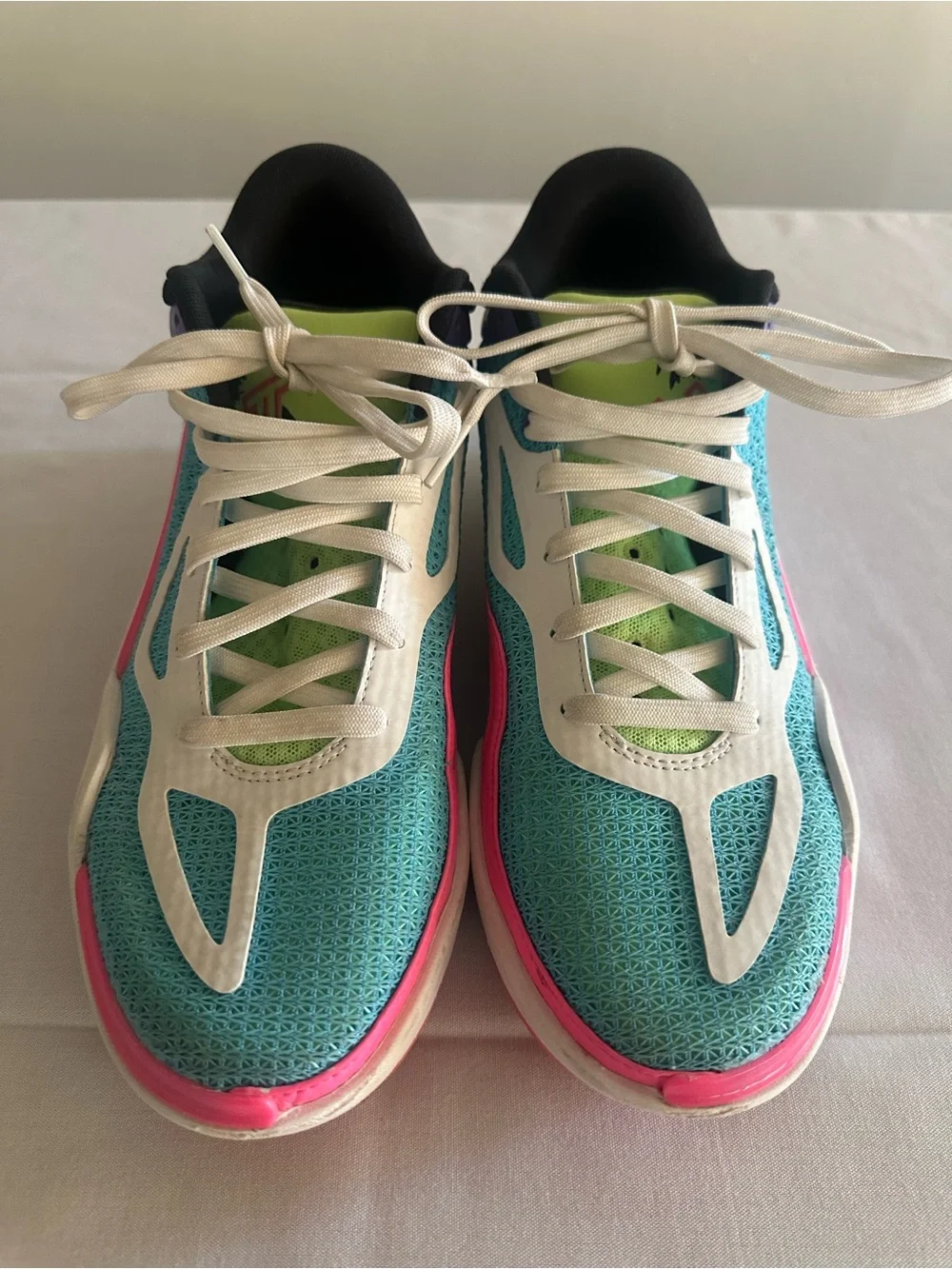 Jordan Turquoise, Purple & Pink Basketball Sneakers